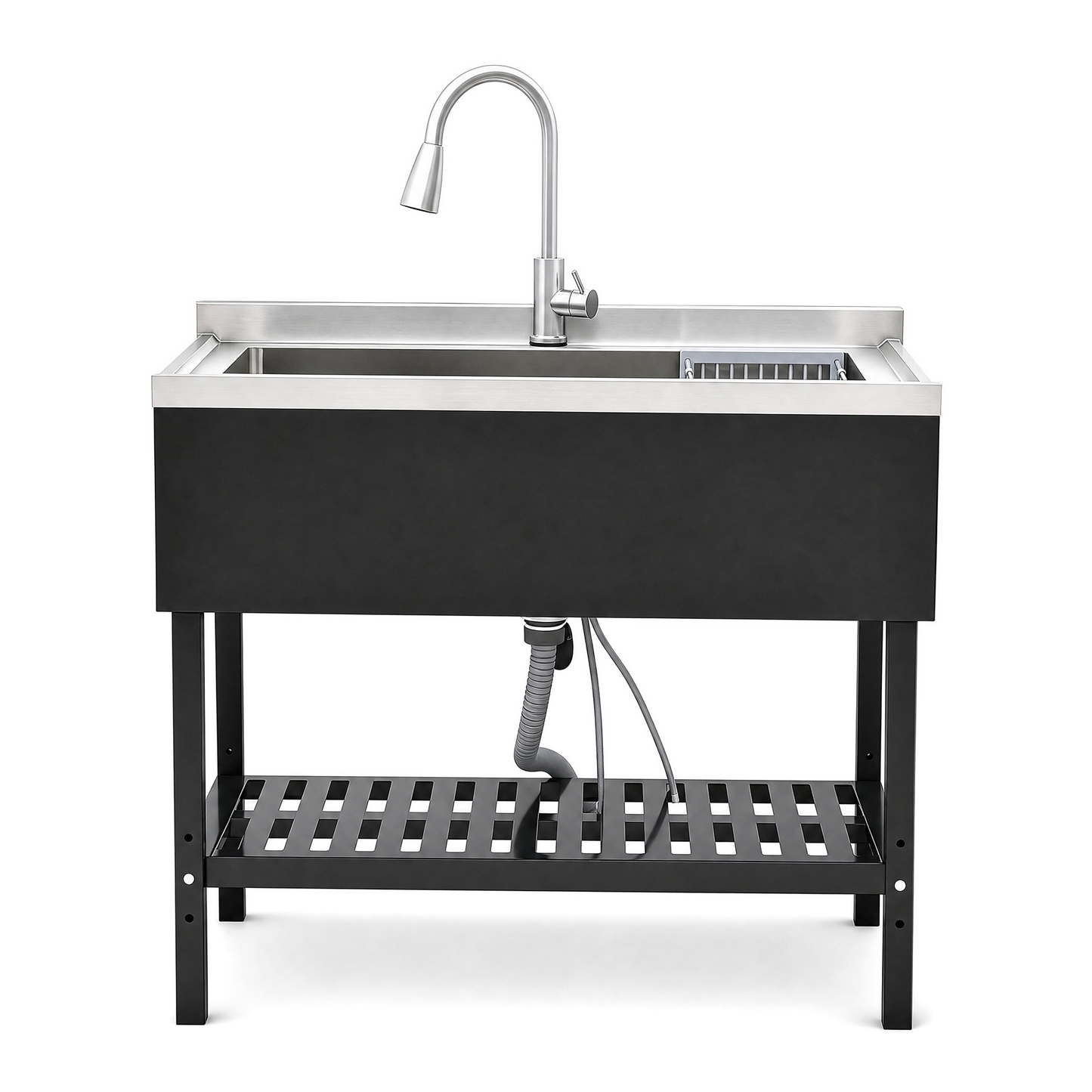 Stainless Steel Utility Sink, Freestanding Sink 1
