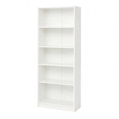 White 5-Tier Bookshelf Storage Cabinet with Anti-Tip Kit - MDF, 29.94 x 11.43 x 70.92 inches