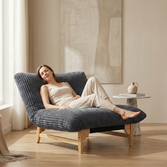Bean bag chair for Adults ,Accent Armless Lazy Sofa, Casual Single Sofa, Corduroy Fabric, For Living Room And Bedroom , With Backrest, Single Seat