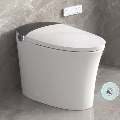 Elongated Smart Toilet with Bidet,Smart Toilet with ADA Comfort Height Heated Seat,MAP 1000g Powerful Flush,Warm Water/Dryer,Night Light,Dual-Flush 1/1.28GPF for Bathrooms.