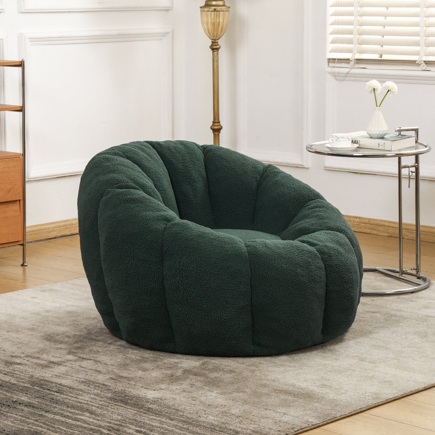 Bean Bag Chair, Bean Bag Sofa Chair with Armrests Stuffed High-Density Foam, Lazy Sofa Comfy Chairs BeanBag Chair for Adults in Living Room,Bedroom Reading