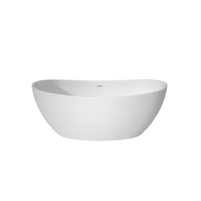 Acrylic Free Standing Tubs 60'-Luxury Spacious, Modern Deep Soaking Bath-tubs,White